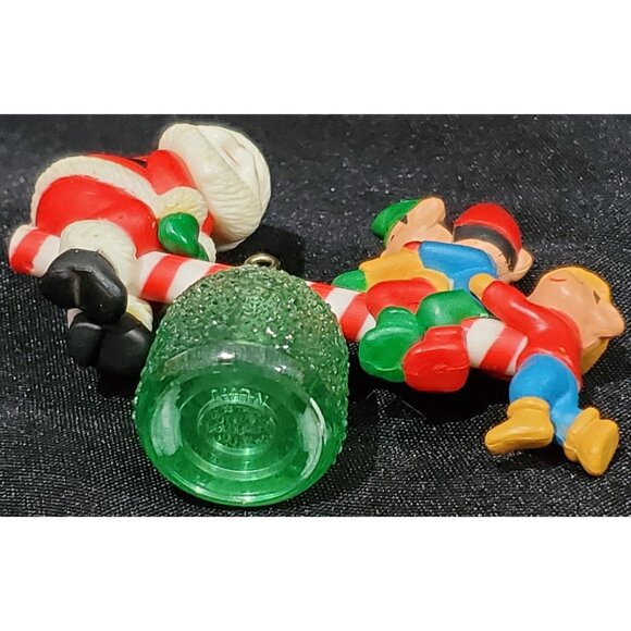 Avon SANTA'S SEE-SAW Christmas Ornament Santa elf on gumdrop teeter totter 1983 - Picture 9 of 10